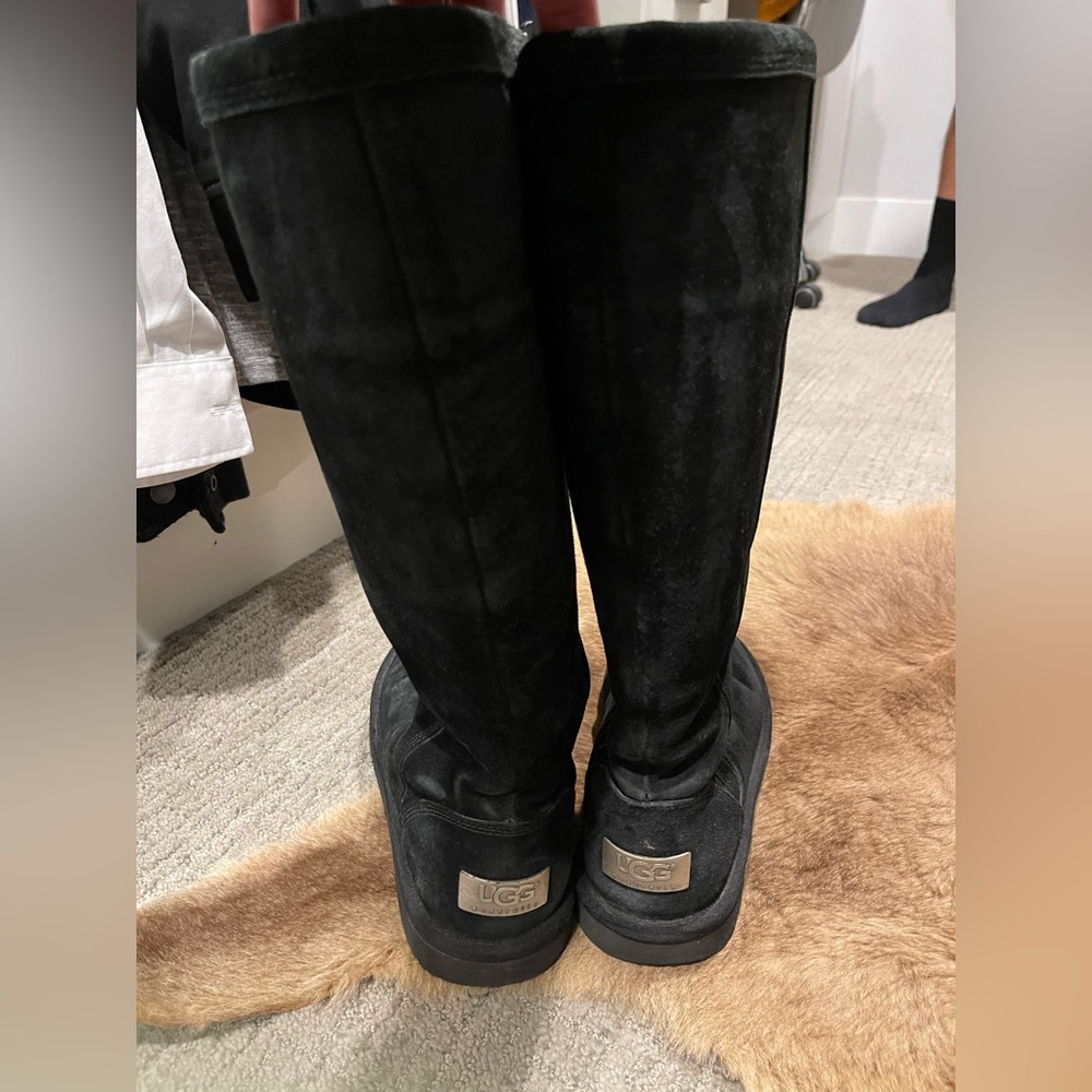 Black UGG tall boots zipper